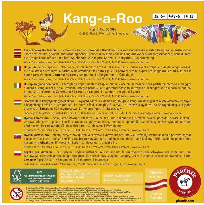 Immagine prodotto Piatnik Kang-a-Roo (Tedesco, Francese, Italiano)