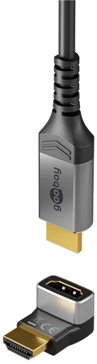 Produktbild Goobay HDMI-Winkeladapter 90° vertikal, 8K @ 60 Hz, vergoldet (HDMI)