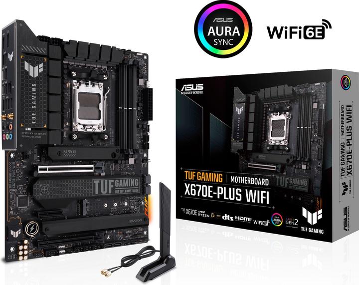 Actual product image ASUS TUF GAMING X670E-PLUS WIFI (AM5, AMD X670E, ATX)
