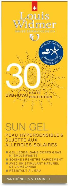 Produktbild Louis Widmer Sun Gel parfümiert (Sonnengel, SPF 30, 100 ml, 142 g)