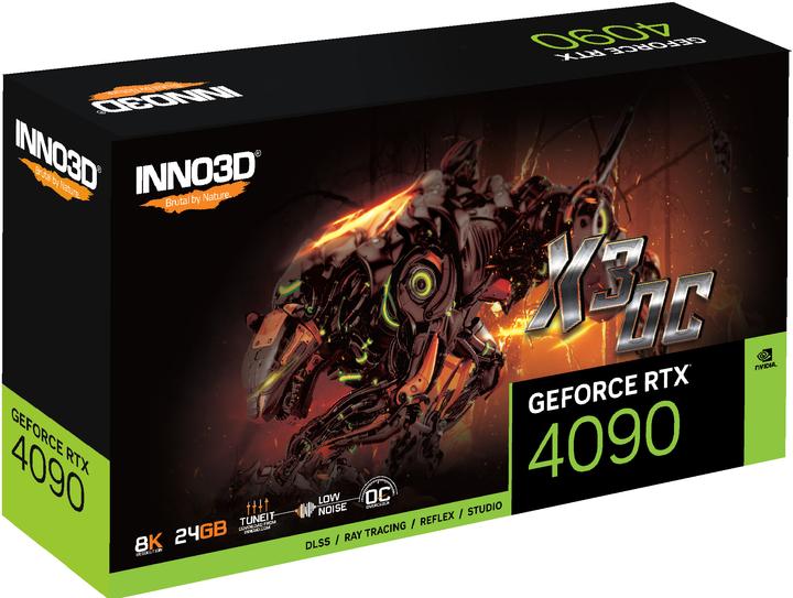 Actual product image Inno3D GeForce RTX 4090 X3 OC NVIDIA GDDR6X (24 GB)