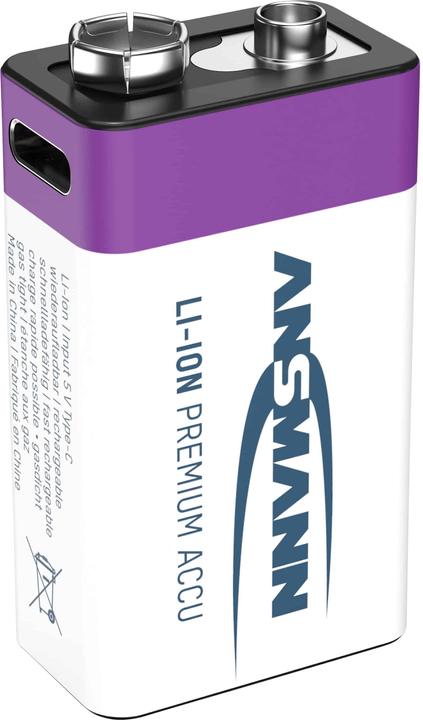 Image du produit Ansmann Premium Rechargeable (1 pcs, 9V Block, 400 mAh)