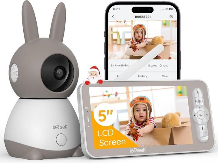 Image du produit IeGeek Babyphone mit 360°Kamera (Vidéo et audio)