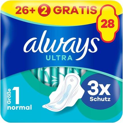Always Ultra Binde Normal mit Flügeln BigPack 26+2 GRATIS (Damenbinden)