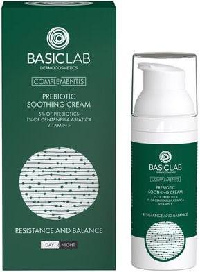 Actual product image BasicLab Complementis Prebiotic Calming Cream With 5% Prebiotics. 1% Centella Asiatica And Vitamin F (50 ml, 24h cream)