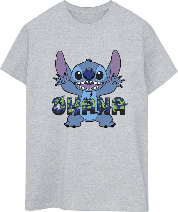 Disney Lilo And Stitch Ohana Blue Glitch TShirt (3XL)