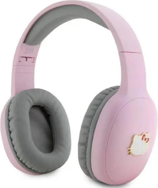 Hello Kitty słuchawki nauszne Bluetooth HKBHA1BKHLMP różowe/pink Metal Logo (8 h, Wireless)