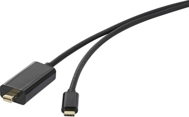 Actual product image Renkforce USB-C® / Mini DisplayPort adapter cable USB-C® plug, Mini DisplayPor (1.80 m, USB)