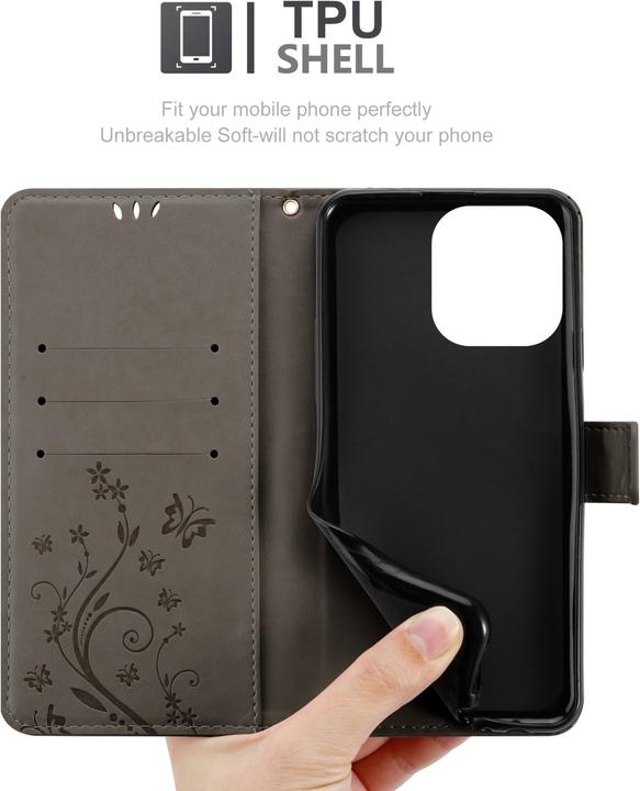 Produktbild Cadorabo Hülle für Apple iPhone 14 PRO MAX im Flower Book Style (Apple iPhone 14 Pro Max)