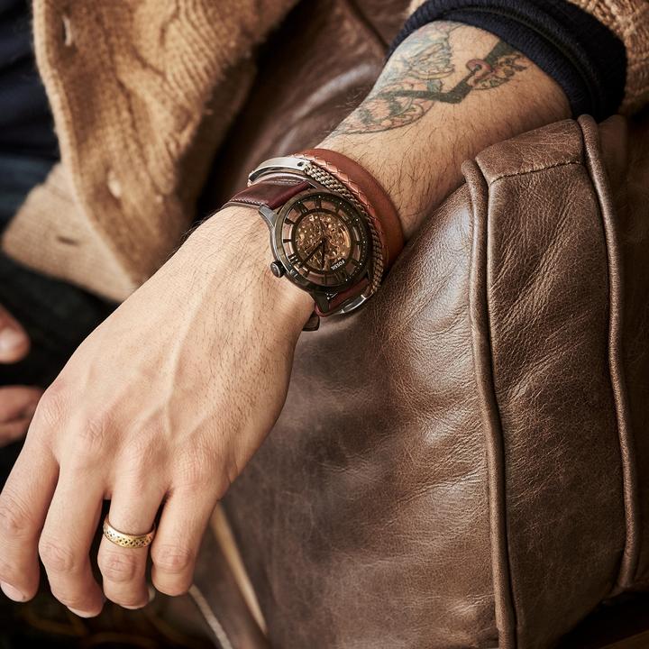 Productafbeelding Fossil Stadsgenoot (Skeletklok, Analoog horloge, 44 mm)