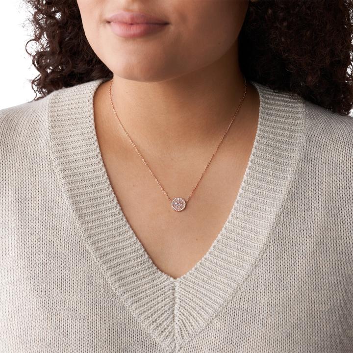 Produktbild Fossil Pearl Disc Pendant (Edelstahl, 50 cm)