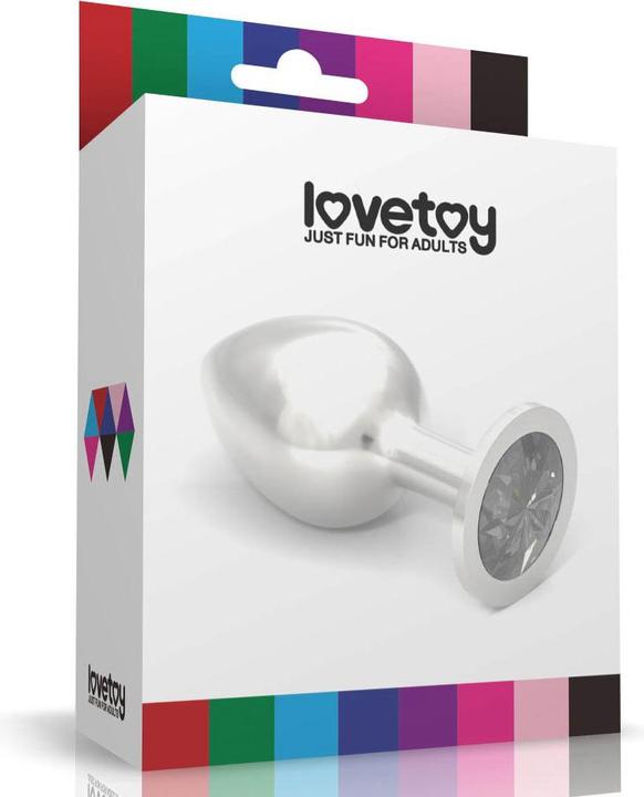 Image du produit Lovetoy Butt Plug en métal RoseBud Classic avec bijou rouge taille L