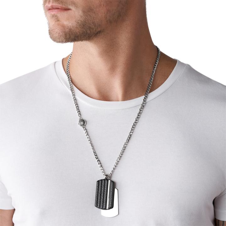 Immagine prodotto Diesel Double Dogtags (Acciaio inossidabile, Cuoio, 65 cm)