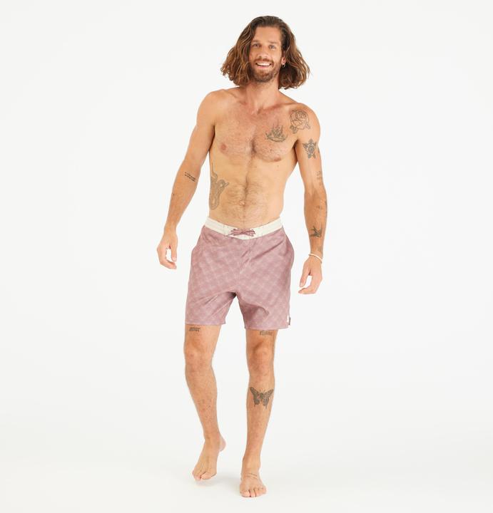 Actual product image Olaian Men’s Swim Shorts Surf 100 18" Long - Palmer Mole Pink (L)