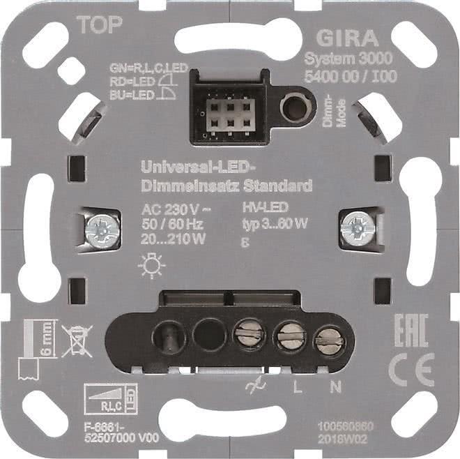 Actual product image Gira System 3000 Universal LED 540000 Standard dimming insert