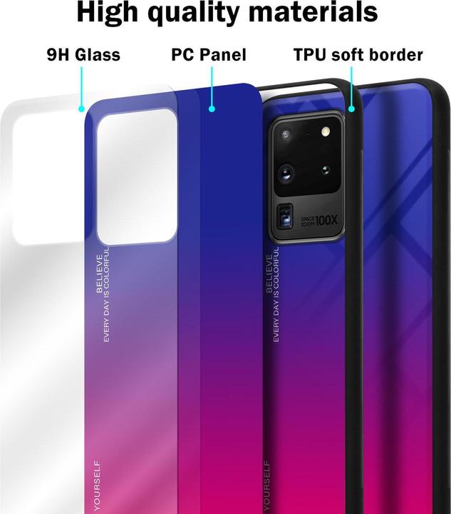 Actual product image Cadorabo TPU 2 colors glass cover (Samsung Galaxy S20 Ultra)