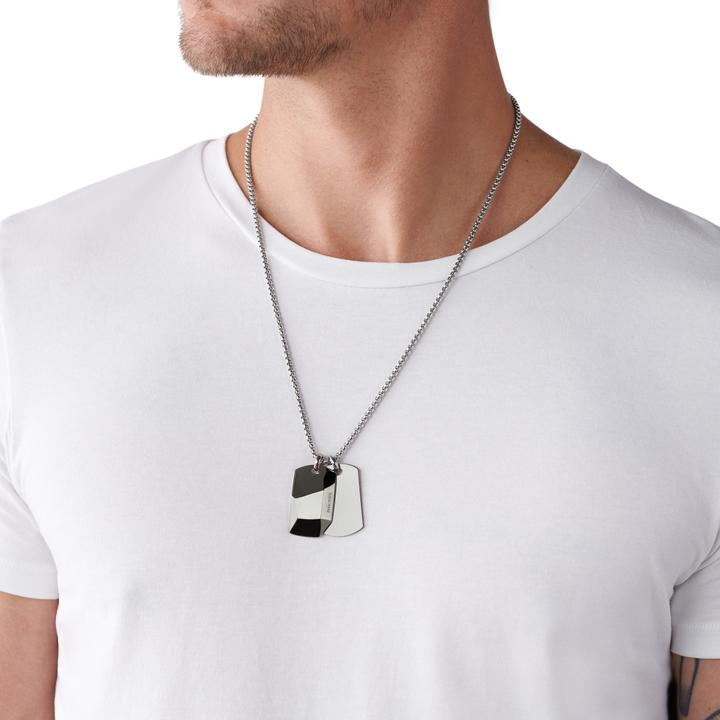 Image du produit Diesel Double Dogtags (Acier inoxydable, 60 - 65 cm)