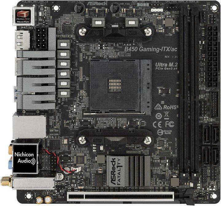 Produktbild AsRock B450 Gaming-ITX/ac (AM4, AMD B450, Mini-ITX)