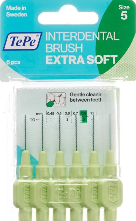 Image du produit TePe Interdental Brush 0.8mm x-soft grün (6 x, 0.80 mm)