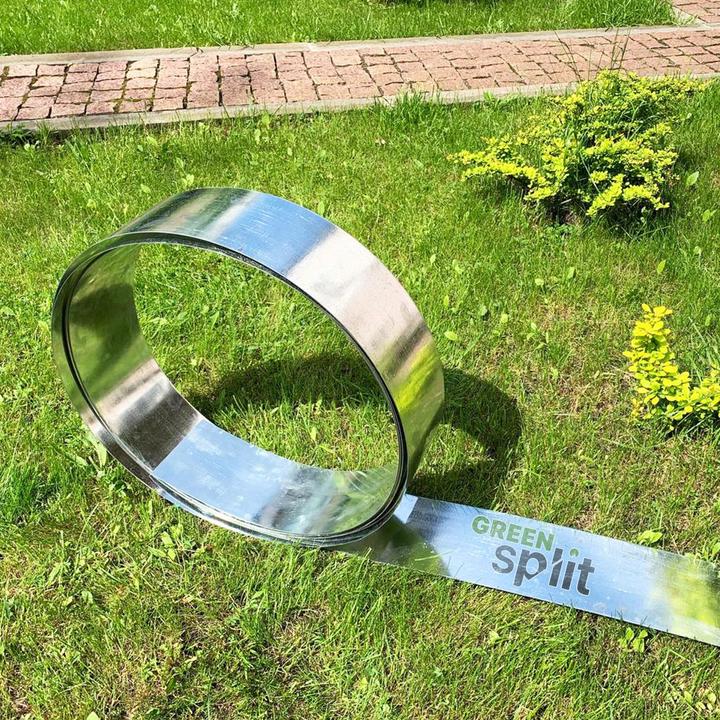 Actual product image Green Split Lawn edging strip metal aluminium/zinc 10 m 15 m 15 cm or 20 cm or 25 cm (1500 cm)