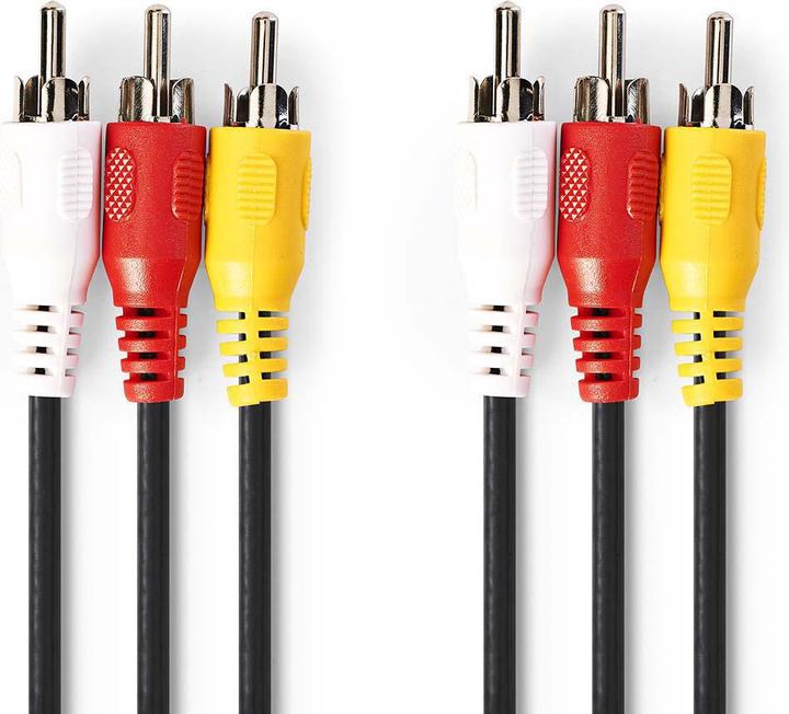 Produktbild Nedis Composite-Videokabel, 3x Cinch-Stecker (5 m, Cinch)