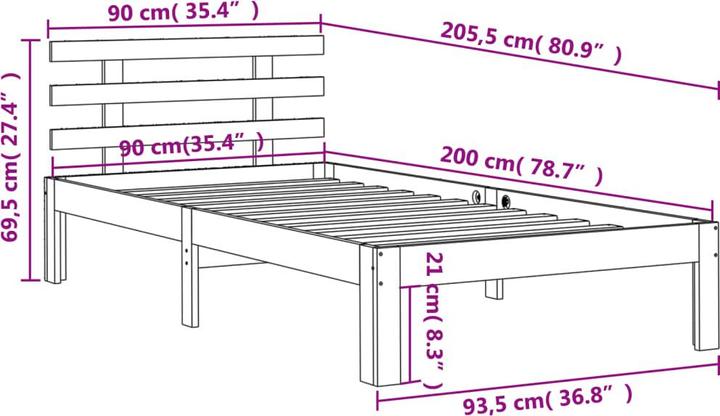 Actual product image VidaXL Selia (135 x 190 cm)