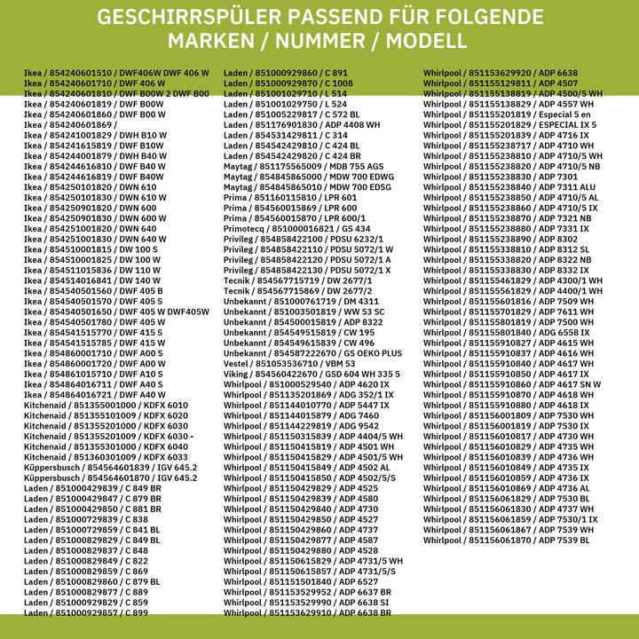 Produktbild Europart Wassertasche wie Whirlpool 481241868368 Regenerierdosierung für Geschirrspüler