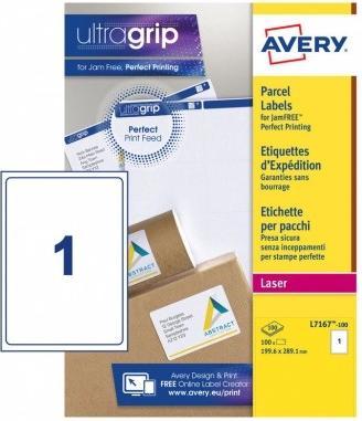 Image du produit Avery Versandet labels 199,6x289,1mm L7167-100 weiss 100 Stk./100 Blatt