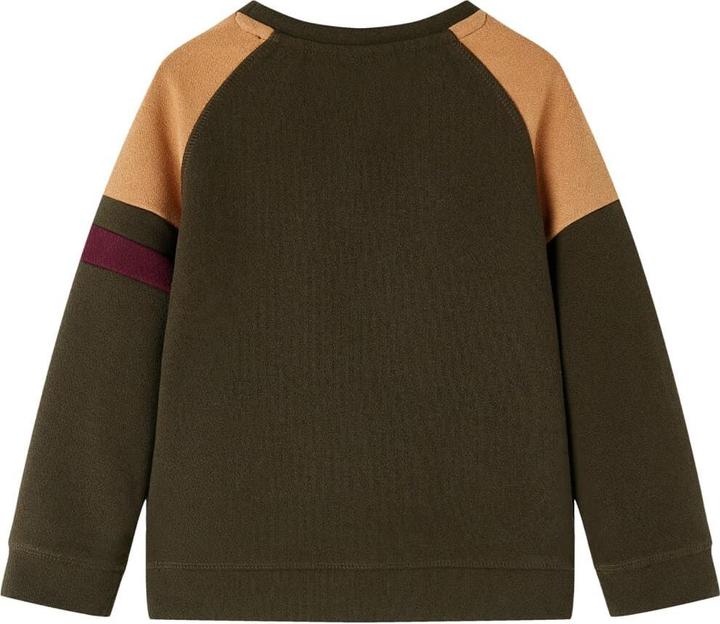 Image du produit VidaXL Sweat-shirt pour enfant Kaki foncé et marron chameau (92)