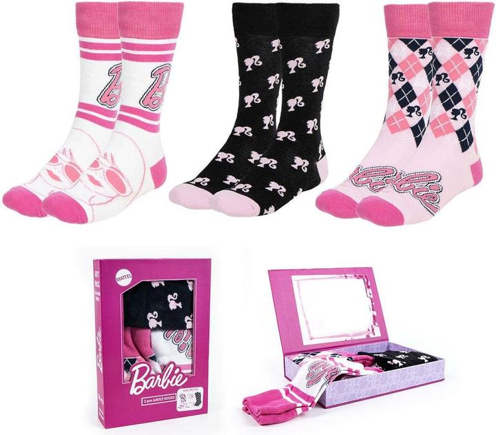 Produktbild Cerda BARBIE - Pack de 3 Paires de Chaussettes (Taille 36-43) (3er Pack, 36 - 43)