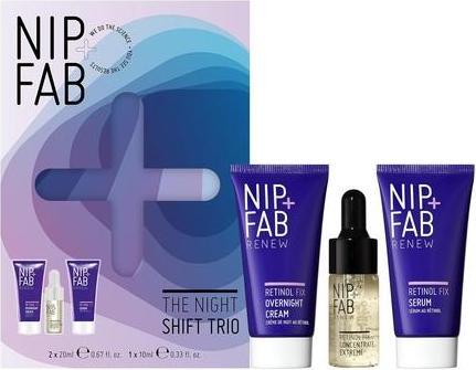 Produktbild Nip + Fab Nip+Fab Weihnachtsgeschenk-Set The Night Shift Trio Retinol Fix Extreme Concentrate Serum und (Gesichtspflege set)