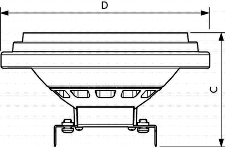 Produktbild Philips LED-Reflektorlampe G53 AR111 20W G 3000K 1270lm ws kl 45° AC Ø111x62mm 230V (G53, 20 W, 1270 lm, 1 x, G)