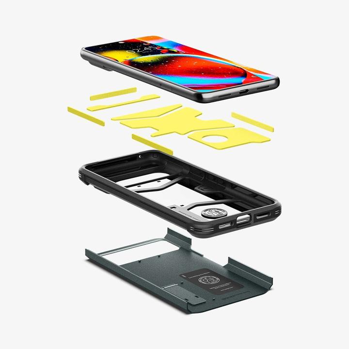 Actual product image Spigen Google Pixel 8 Pro Case Tough Armor Abyss Green (Google Pixel 8 Pro)