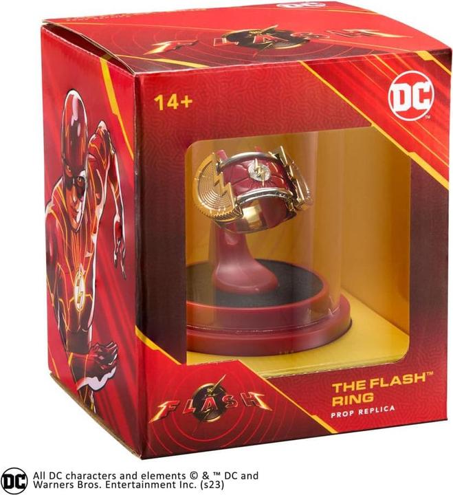 Actual product image Noble Collection DC Comics Flash Prop Replica Ring with Display