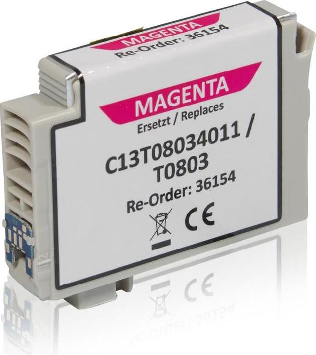 Produktbild Inkadoo Druckerpatronen kompatibel zu Epson C13T08034011 / T0803 Tintenpatrone, magenta Magenta (M)