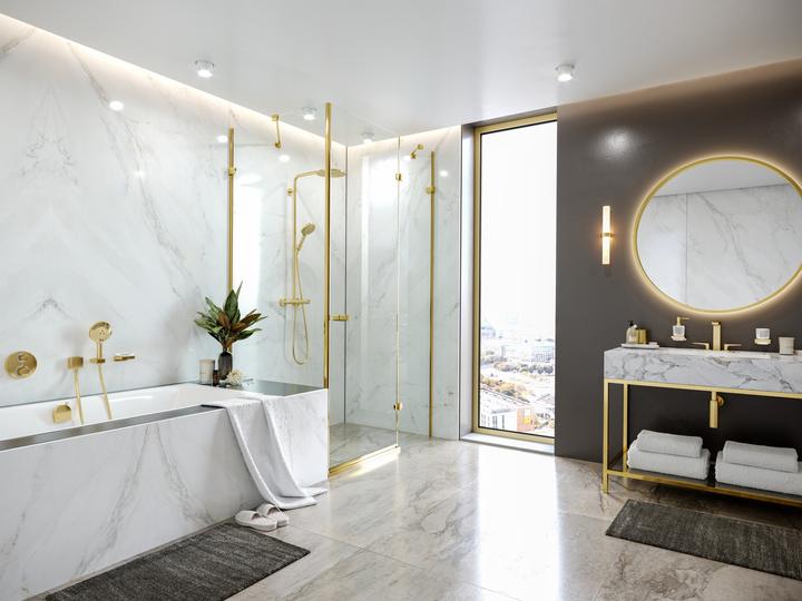 Immagine prodotto hansgrohe Porta sapone AddStoris, oro lucido