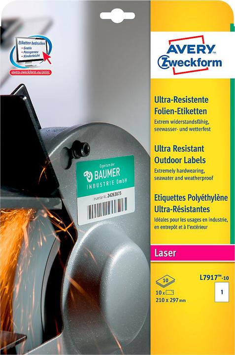 Actual product image Avery Ultra-Resistant Foil Labels