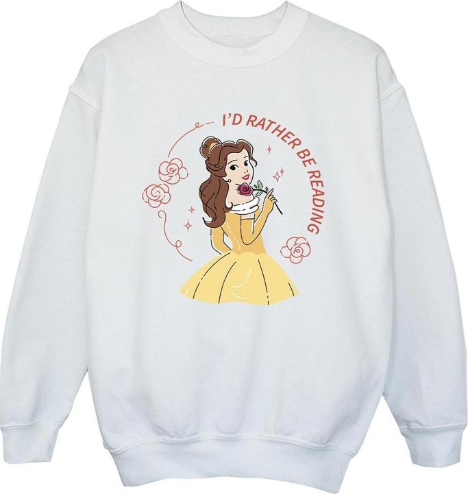 Disney Beauty And The Beast I'd Rather Be Reading Sweatshirt Jungen