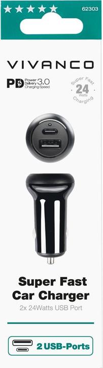 Produktbild Vivanco Super Fast Car Charger