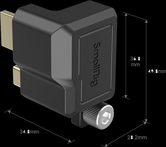 Actual product image SmallRig HDMI & USB-C Right-Angle Adapter forÊBMPCC 6K Pro 3289