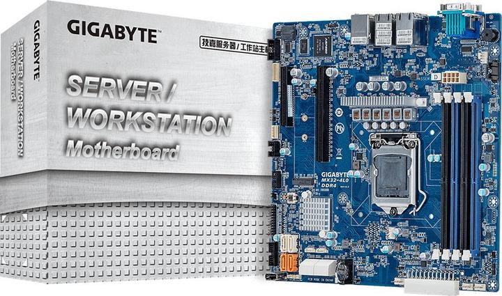 Produktbild Gigabyte MX32-4L0 - 1.0 - Motherboard - micro ATX (LGA 1151, Intel C246, ATX)