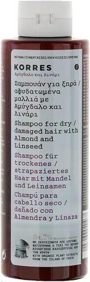 Actual product image Korres Almond & Linseed (250 ml, Liquid shampoo)