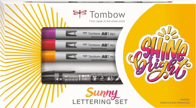 Image du produit Tombow Abbé Pro Sunny Lettering Set (Multicolore, 3 x)