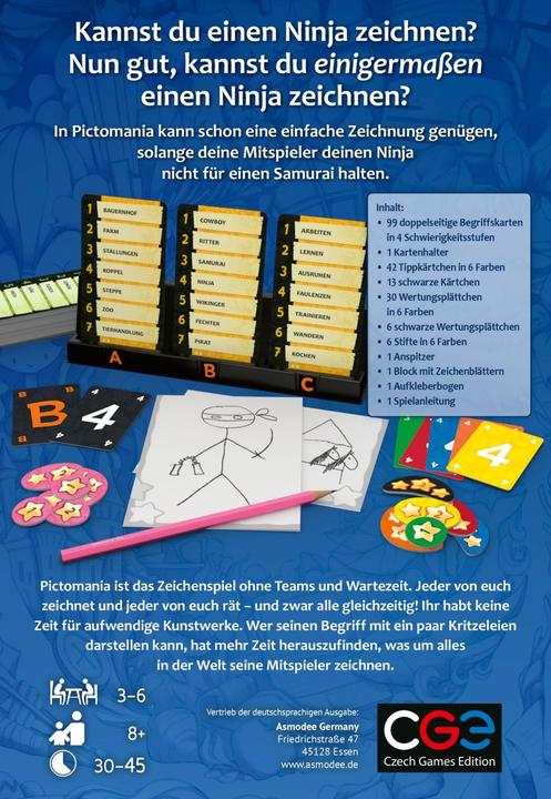 Actual product image Czech games edition CZ102 - Pictomania, Card Game, for 3-6 Players, from 8 Years (German)