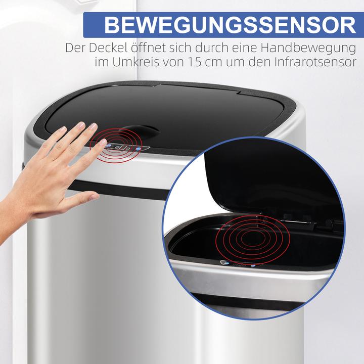 Actual product image Homcom Waste bin with infrared sensor (58 l)