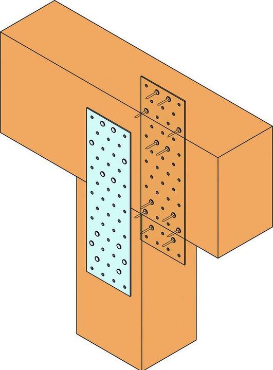 Image du produit Simpson Sst Platines d'ancrage SST acier zingué 80x2 (Plaque perforée, 50 pcs)