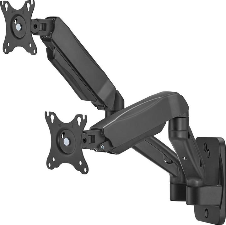 Actual product image Maclean Wall mount for two monitors 17-32" 9kg max mechanical spring MC-988