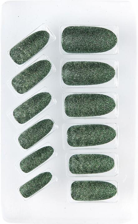 Immagine prodotto Widmann 12 unghie autoadesive verde smeraldo con glitter