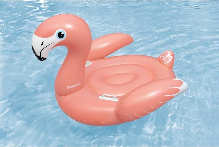 Image du produit Bestway Bouée à chevaucher flamant rose Flamenco pour adultes 1,68 m x 1,20 m