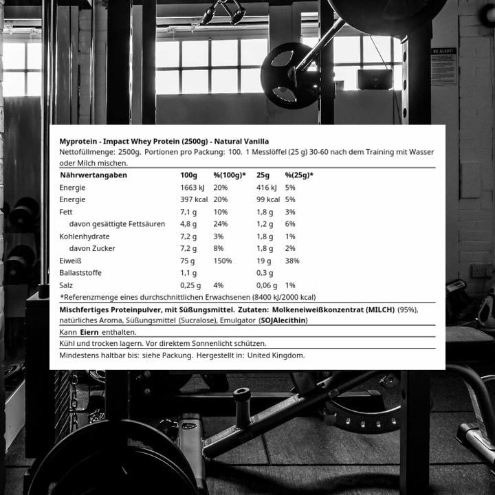 Actual product image MyProtein Impact Whey Protein (Natural Vanilla, 1 pcs., 2562 g)